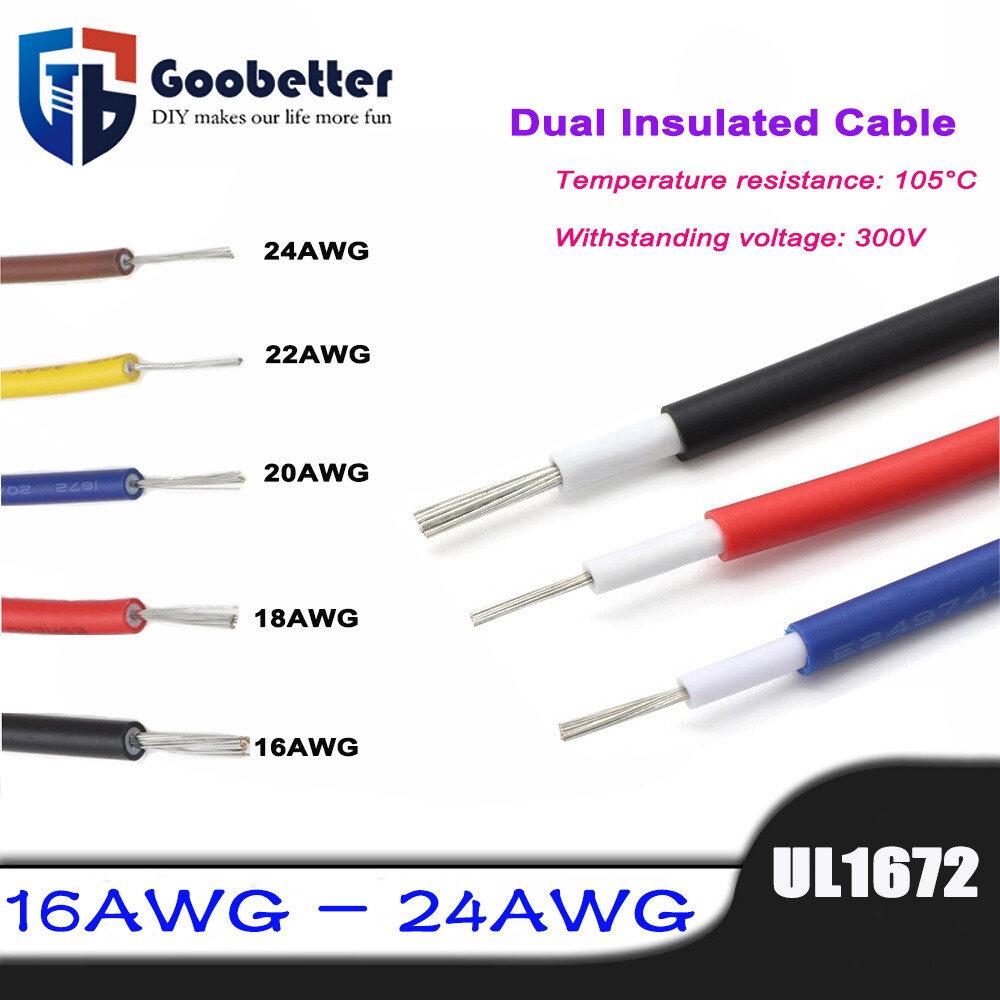 UL1672 PVC Electronic Wire Double Insulated Copper Tinned 16 18 20 22 AWG 24 AWG
