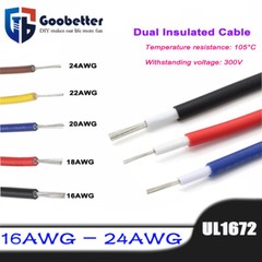 UL1672 PVC Electronic Wire Double Insulated Copper Tinned 16 18 20 22 AWG 24 AWG