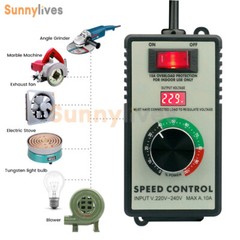 4000W Electronic Voltage Regulator Stepless AC Motor Speed Controller 110V/220V