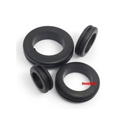 Black Blanking Wiring Grommets Rubber Open Grommet Blind Cable Hole 5mm 6mm-28mm