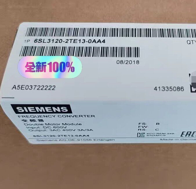 Used Siemens 6SL3120-2TE13-0AA4 SINAMICS Motor Industrial Automation