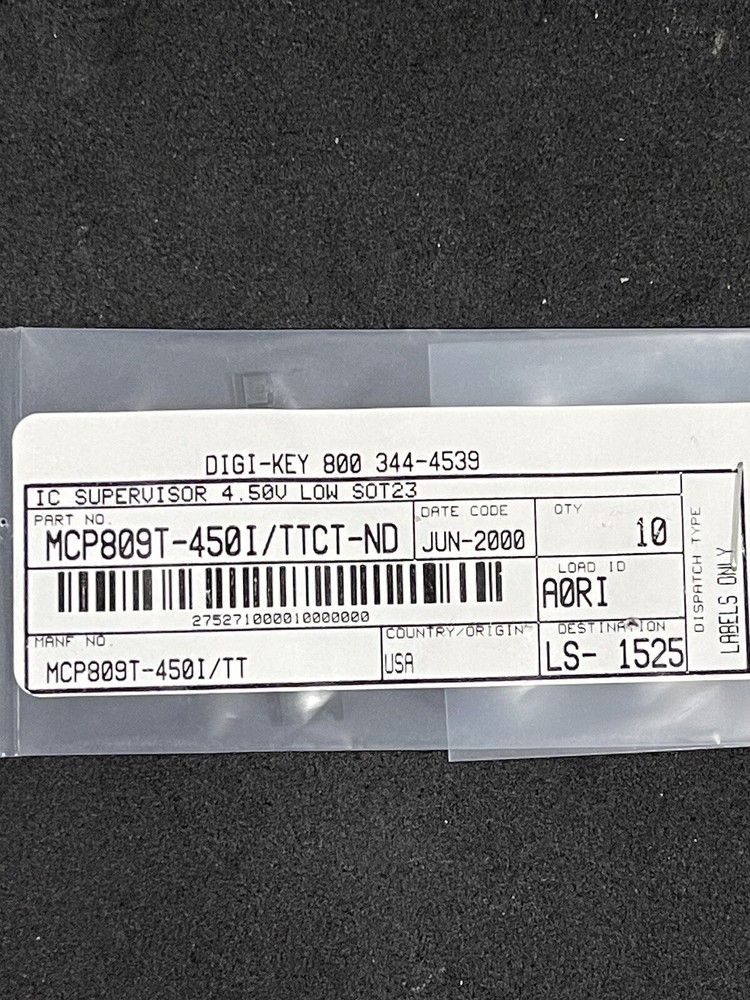 MCP809T-450I/TT IC SUPERVISOR 1-CHANNEL SOT23-3 MICROCHIP (LOT OF 10)