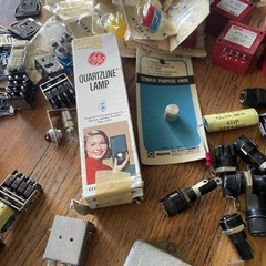 25lb Lot Vtg Electronic Parts Components Capacitors Transformers Microswitches +