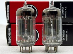 (2)RCA 5687 Vacuum Tubes Bronze Plates O Getters Copper Rods Tests NOS Amplitrex