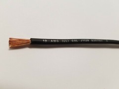 AUTOMOTIVE WIRE 10 AWG HIGH TEMP GXL WIRE BLACK 25 FT WITH LEGEND PRINT USA