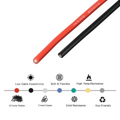 BNTECHGO 14 Gauge Silicone Wire Spool red and Black Each 25ft Flexible 14 AWG St
