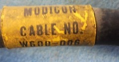 MODICON W600-006, CABLE ASSEMBLY, CPU TO CHAN ONE, 6 FT, 60-0083-000 150 VOLTS