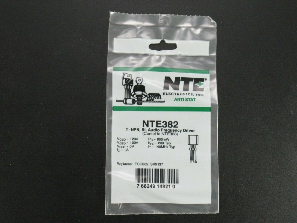 NTE 382 T NPN Si Audio Frequency Driver (ECG) (L CB)