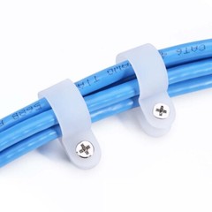Black & White Nylon Plastic P Clips For Cable & Tubing – High Quality Full size