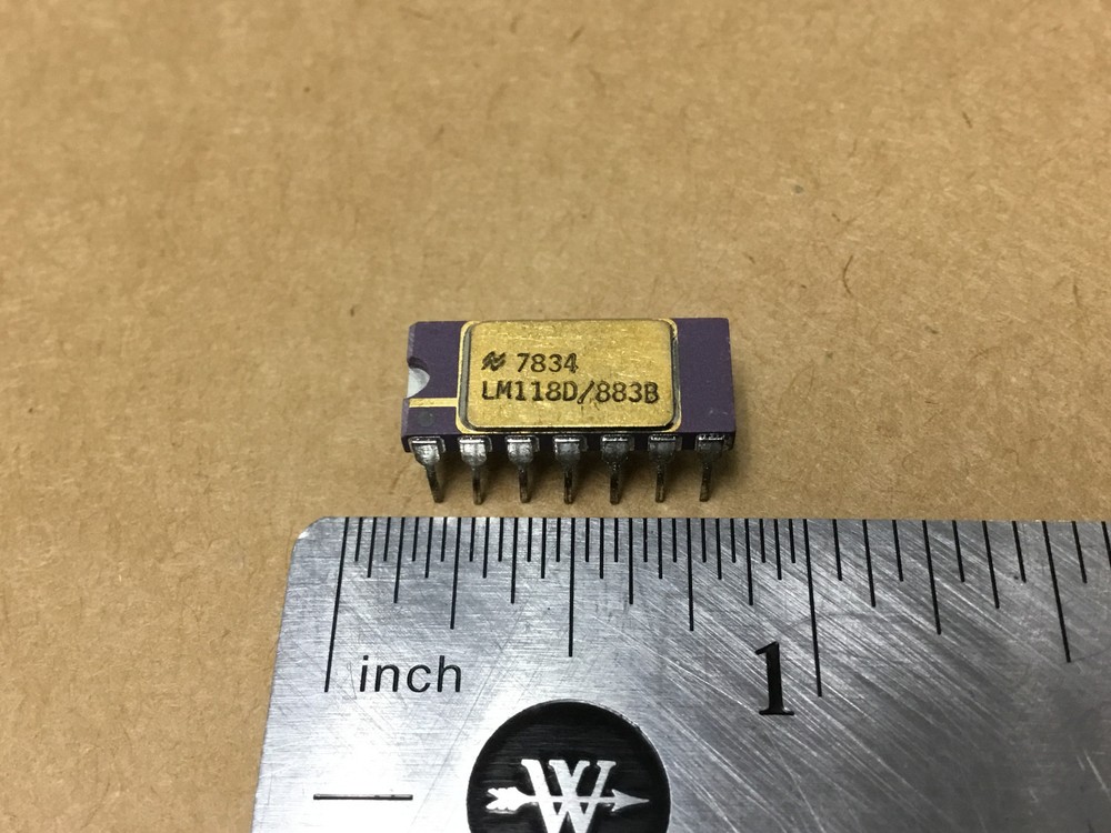 (1 PC) NATIONAL LM118D/883B Op Amp, Bipolar, 14 Pin, Ceramic, DIP OLD GOLD