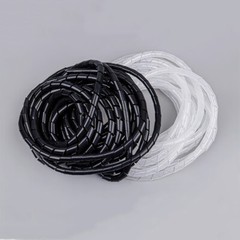 Spiral Wrap Cable Tidy White/Black Hide Banding Loom Wire Management 4mm-30mm