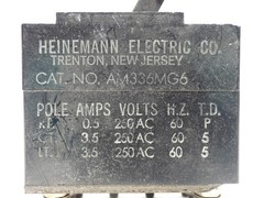 Heinemann AM336MG6 Circuit Breaker 0.5-3.5A 250VAC 3P 60Hz