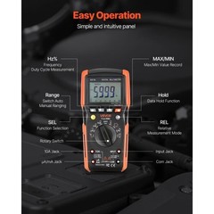 Digital Multimeter, 6000-Count TRMS DC/AC Voltmeter Current Tester, Auto-Ranging