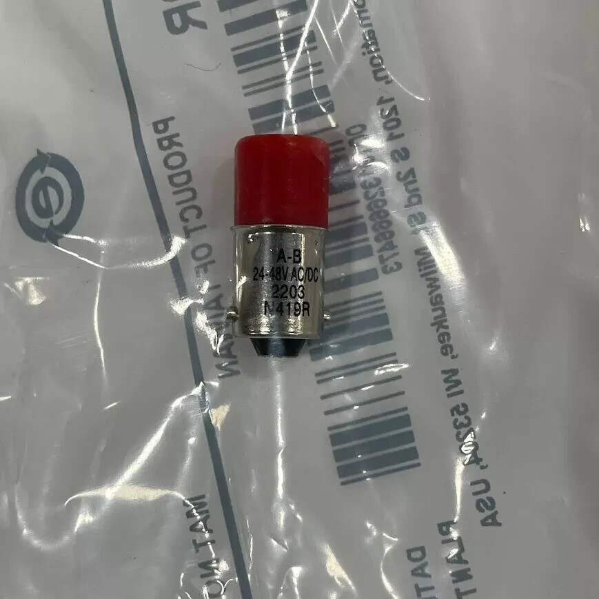 ALLEN BRADLEY 800T-N419R 24-48V AC/DC Red LED Replacement Bulb N419R