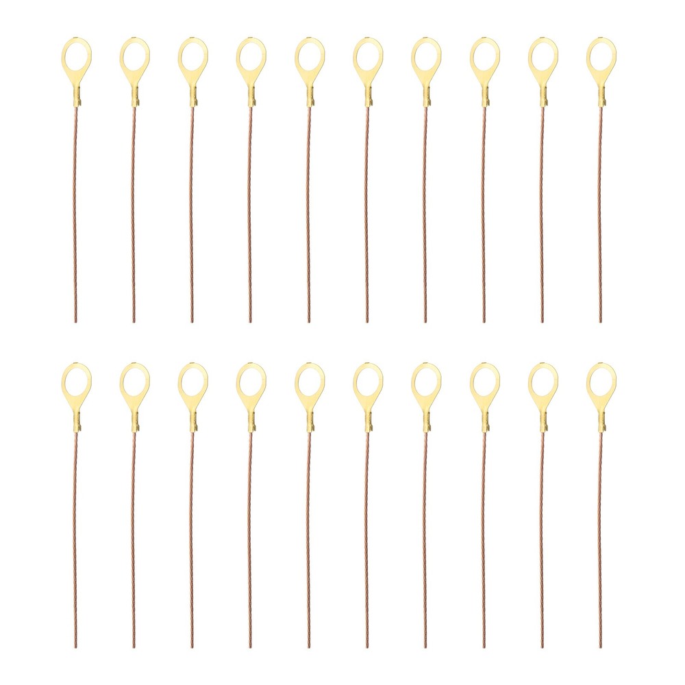 10 Inch Bare Copper Wire-Copper Grounding Lugs, 20 Pcs Copper Cables with Lug