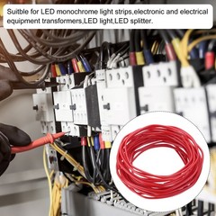25 Feet Electrical Wire Insulated Solid Copper 14 AWG THHN Wire UL listed,Red