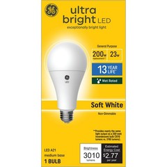 LED Bulb, A21, Ultra Bright, 2700 Kelvin, 3010 Lumens, 23 Watt – 93128933