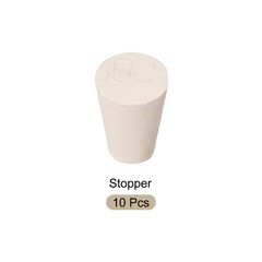 Solid Lab Rubber Stoppers Drilled Silicone Plugs 8-13mm /Beige/ 10Pcs