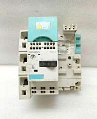 SIEMENS 3RV1011-HA25 CIRCUIT BREAKER + 3RV1917-1A 3-PHASE BUSBAR WITH FEEDER LEF