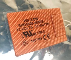Watlow 15W 2×3″ Silicone Rubber Heater Pad 260°C 12VDC w Thermocouple LOT OF 26