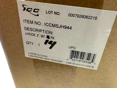 (Box of 14) ICC ICCMSJH944 J-Hook, 2″, 90° **Free Shipping**