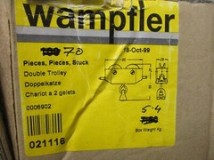 CONDUCTIX WAMPFLER DOUBLE TROLLY CABLE 210 SERIES, P/N 021116 LOT OF 2