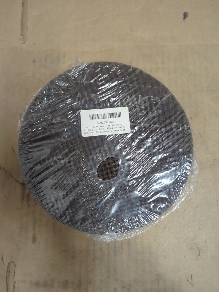 3M Wetordry Cloth Disc 281W, Aluminum Oxide, Wet/Dry, 8 Diameter, P800 Grit-50EA