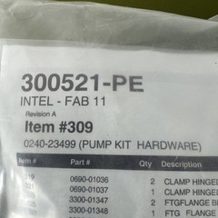 New-Sealed, AMAT 0240-23499 Pump Kit Hardware, 300521-PE Intel Fab 11 #309