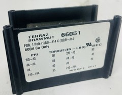 MERSEN FERRAZ SHAWMUT NO. 66051 COPPER PWR-DIST BLK 1P