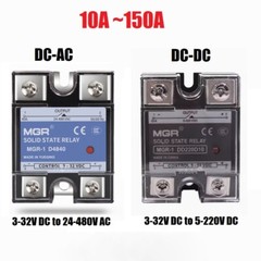 Solid State Relay Module SSR 10-150 amp DC-AC & DC-DC, 3-32V DC to 5-220V DC