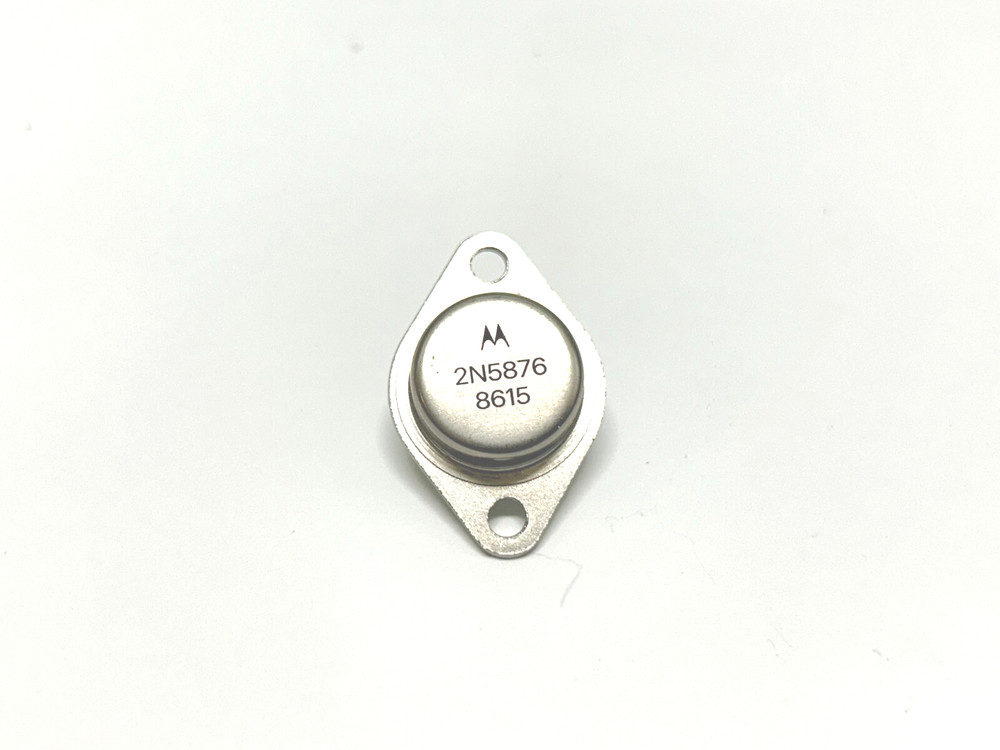 LOT OF 5 2N5876, PNP, 80 V, 10 A, 150 W, 4 MHz, TO3 New Original Motorola