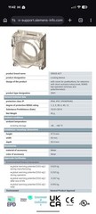 Siemens 3SU1950-0DV80-0AA0 Locking device with cover