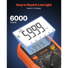Digital Multimeter, 6000-Count TRMS DC/AC Voltmeter Current Tester, Professional