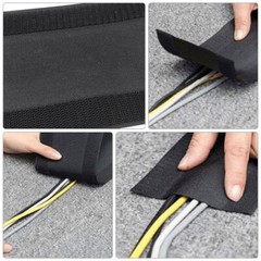 3 Meter Carpet Sleeves Nylon Polyester Travel Floor Cord Covers for Wires Hook