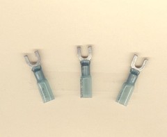 10 Blue PERMA SEAL Heat Shrink SPADE Terminal Connector 16-14 Wire #10 Std MOLEX