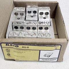 ( BOX OF 12 ) ILSCO AU-0 Two Conductor Mech lug W.R 1/0 – 14 B.Z 1/4