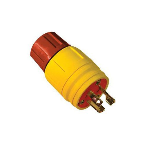 Ericson 1524PW, Plug, 15A, 277V, NEMA, 6-20P, Permatite, Yellow/Orange, 1 pc