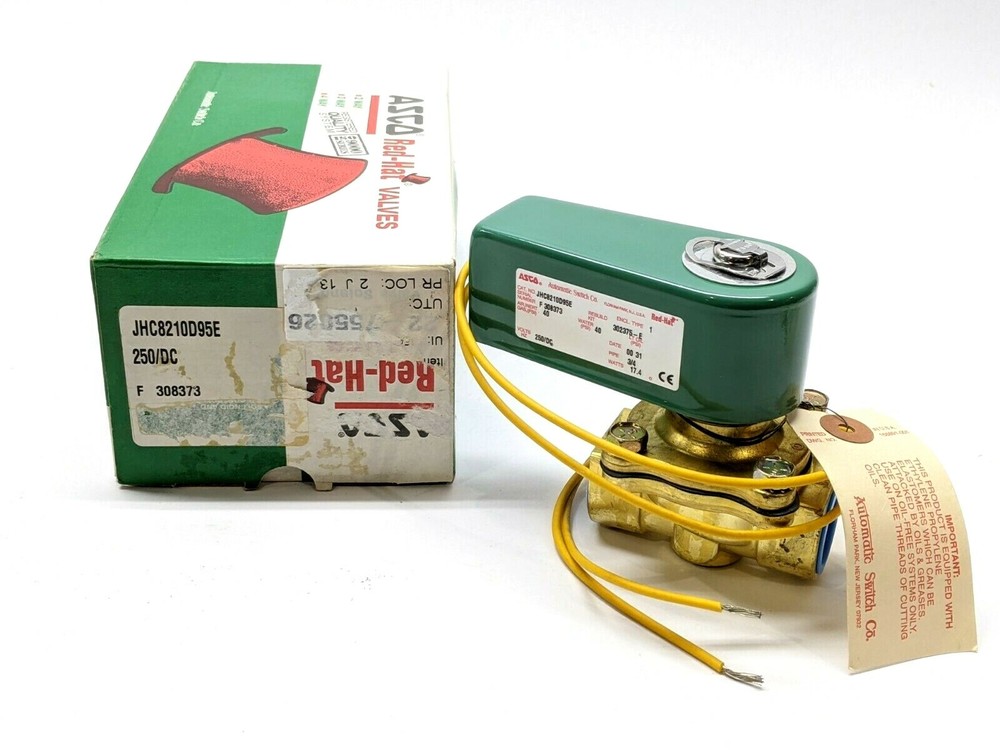 Asco JHC8210D95E Solenoid Valve 3/4″ Pipe 250/DC Red-Hat