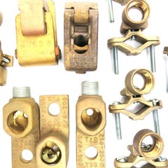 TOPAZ LIGHTING AND THOMAS & BETTS BRONZE GROUNDING HUB ( LOT OF 54 )