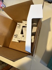 Wire mold 5450A3WH Three Gang Offset Device Mounting Bracket And Trim Ring.