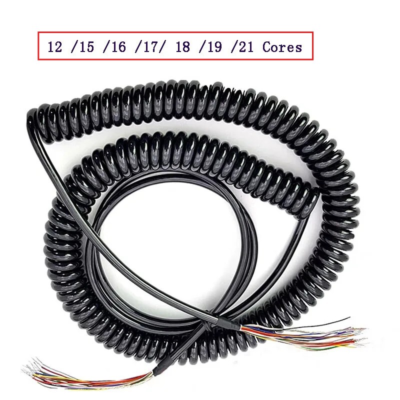 12-21 Cores Spring Spiral Cable Coiled Cable for CNC Handheld Encoder MPG New
