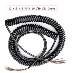 12-21 Cores Spring Spiral Cable Coiled Cable for CNC Handheld Encoder MPG New