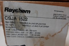 Tyco Raychem CSJA-1522 15kV Cold Shrinkable In-Line Electrical Splice – NOS