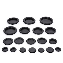Blanking + Wiring Grommets – Rubber Open + Closed Grommet – Blind Cable Hole