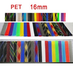 Ø16mm PET Expanding Braided Sleeving Wire Cable Harness Sheathing Various Colors