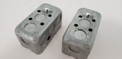 STEEL CITY 58371 1/2 CN ELECTRICAL BOX, 4″x2-1/8″x2-1/8″, STEEL (LOT OF 2) NNB