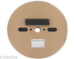 100 Ft 1″ ID (25.4mm) Black Polyolefin 2:1 Heat Shrink Halogen-Free RoHS cULus