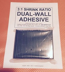 1/4″ / 6mm I.D Black (4″ 100pcs) Dual-Wall Adhesive Lined 3:1 Heat Shrink Tubing