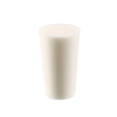 15-19mm Beige Drilled Silicone Stopper Plugs for Flask Test Tube Stopper 5pcs