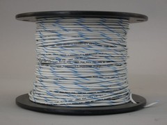 *Lot of 2* Allied Wire & Cable WHITE/BLUE Wire Length Unknown 20AWG 1C – NEW …